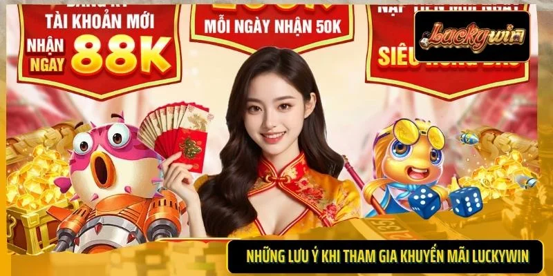 Những lưu ý khi tham gia khuyến mãi LUCKYWIN
